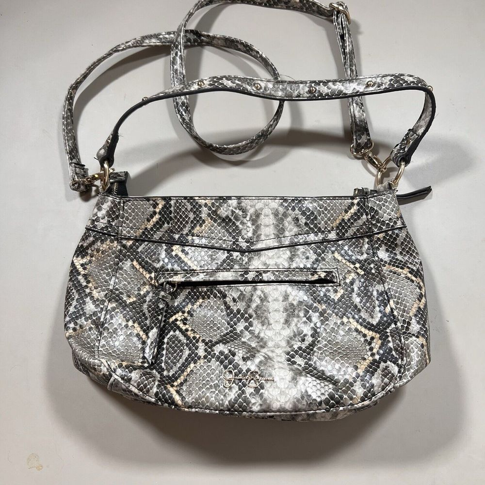 Jessica Simpson Faux Snake Skin Shoulder Bag Cross Body Purse Medium‎ Size